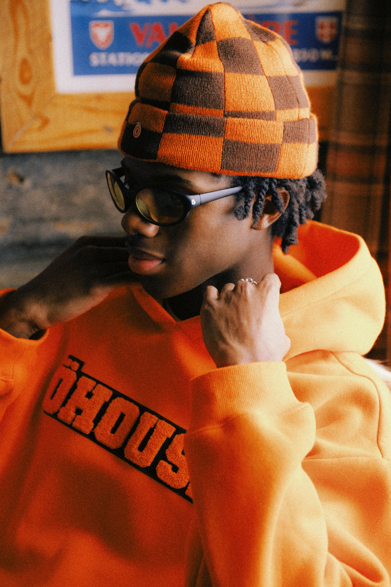 Jea Beanie ÖHOUSE X A.KJÆRBEDE - Orange / Brown - Image 3